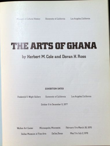 Arts of Ghana book